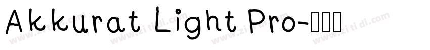 Akkurat Light Pro字体转换
